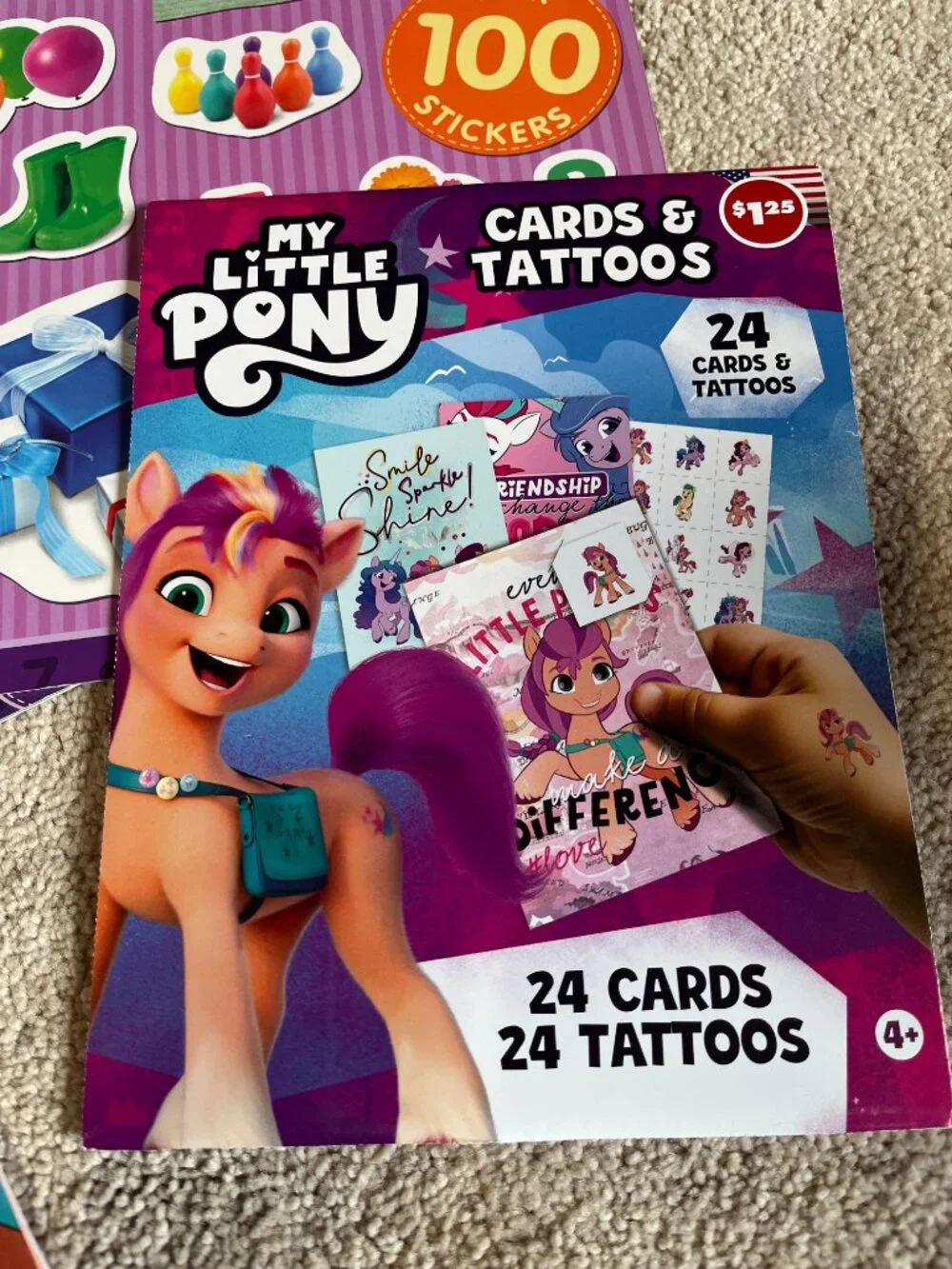 Kids Activity Books - Stickers and My Little Pony Tattoos‎ Set (NEW)